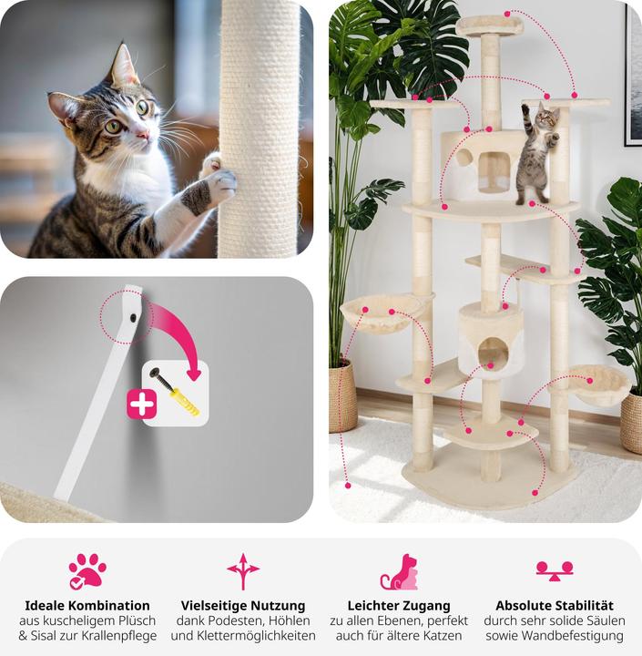 Actual product image tectake Nelly (204 cm, Beige, White)