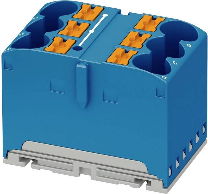 Produktbild Phoenix PTFIX 6X10/S BU 1082388 Verteilerblock Polzahl (num): 6 0.5 mm² 10 mm² B (Verteiler)