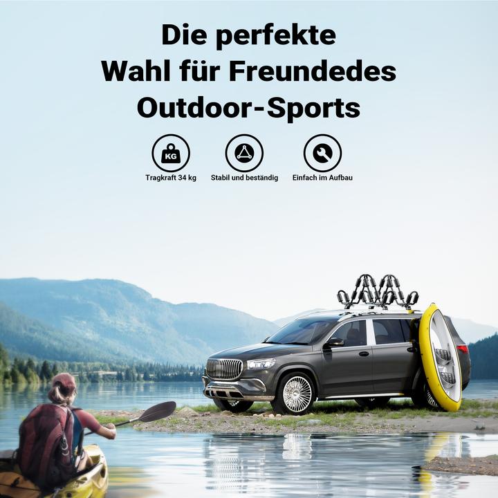 Produktbild Wiltec Kajakhalter Dachträger 2 Stk. Bootsträger Kanuhalter Kajakträger Kajak Boot