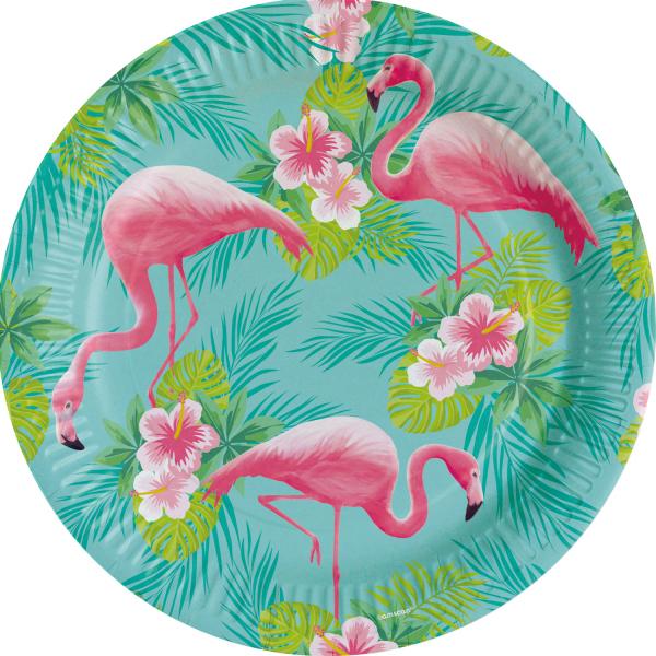 Image du produit Amscan Assiette Flamant Rose (8 x)