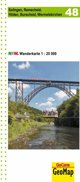 Produktbild Karte Solingen, Remscheid, Hilden, Burscheid, Wermelskirchen