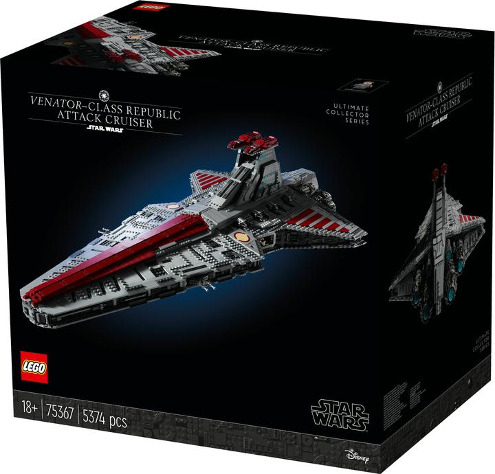 Immagine prodotto LEGO Incrociatore d’attacco della Repubblica classe Venator (75367, LEGO Star Wars, Set LEGO rari)
