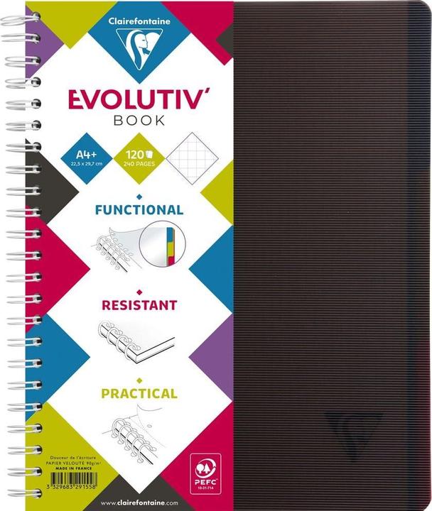 Produktbild Clairefontaine Linicolor Evolutiv Book (A4+, Kariert, Weicher Einband)
