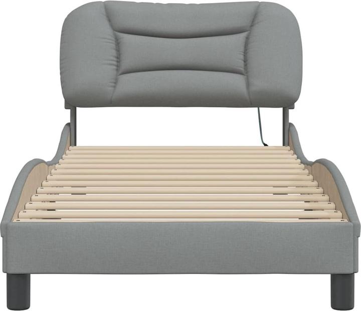 Produktbild VidaXL Bettgestell mit LED Stoff (90 x 200 cm)