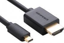 Actual product image Ugreen Micro HDMI - HDMI Cable 4K 3D 2m (black) (2 m, HDMI)