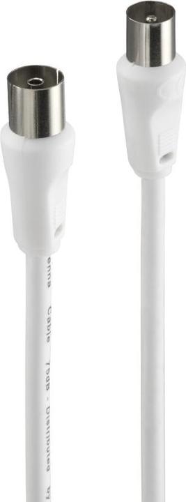 Image du produit Hama Prise coaxiale mâle - prise coaxiale femelle (75 dB, Câble d'antenne)