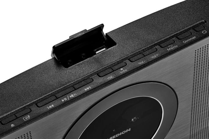 Produktbild Medion Stereoanlage P66348 Schwarz (CD Player, Bluetooth, Spotify Connect, 2x 10 W)