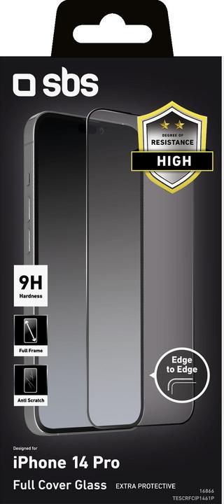 Image du produit SBS Verre de couverture complète (1 pièce(s), Apple iPhone 14 Pro)
