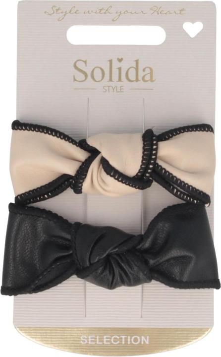 Image du produit Solida Pinces à cheveux avec noeuds en similicuir (2 pcs)