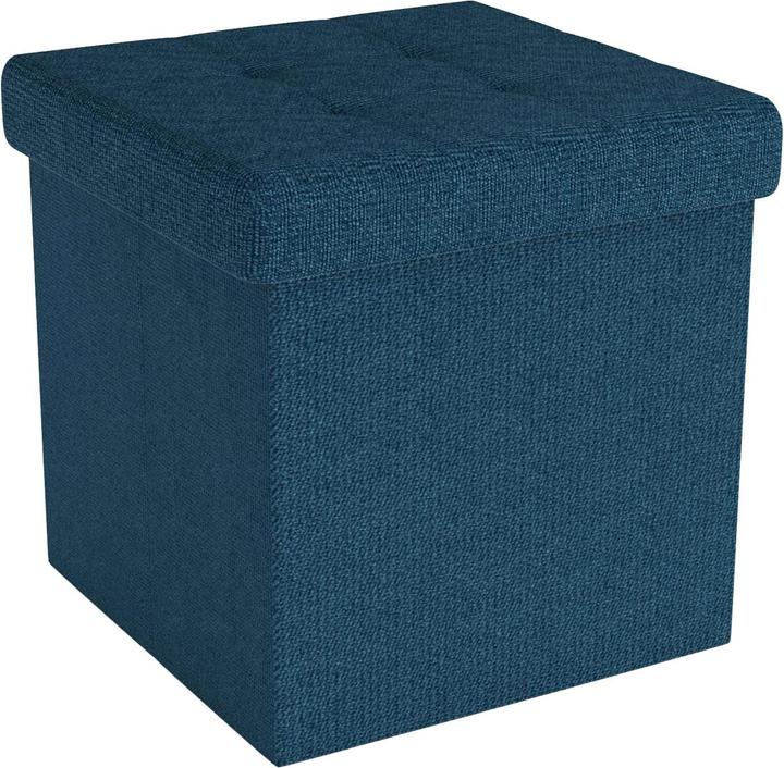 Intirilife Sitzhocker 30x30x30 cm in OZEAN BLAU