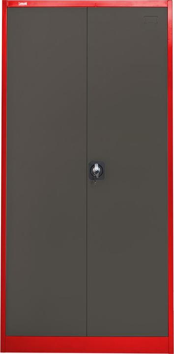 Immagine prodotto Jet-Line Armadio archivio Omsk rosso-grigio scuro con appendiabiti (90 x 45 x 185 cm)