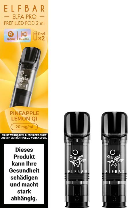 Immagine prodotto Elfbar ELFA Pro - Cialde 2ml 20mg, ananas limone QI (Limone, Ananas)