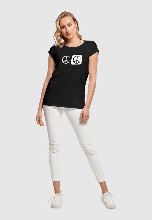 Immagine prodotto Merchcode Donna Peace - Maglietta a spalla estesa nera Double Peace - 161413 (S)