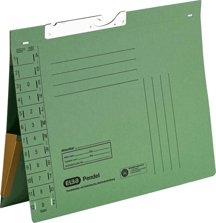 Actual product image Elba Pendulum stapler with pocket, DIN A4, manila board, green (A4, 1 x)