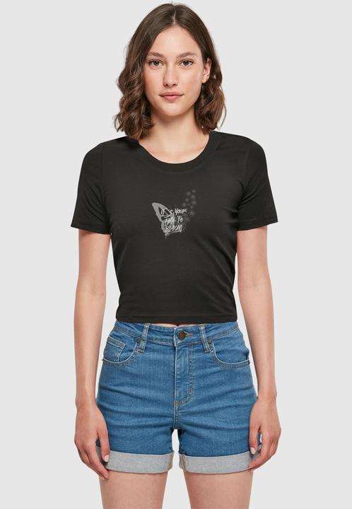 Actual product image Merchcode Ladies It's Your Time To Bloom Cropped Tee - 191035 (L)