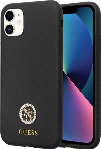 Image du produit Guess GUHCN614DGPK iPhone 11 / Xr 6.1" czarny/black hardcase Silicone Logo Strass 4G (Apple iPhone 11, Apple iPhone XS)