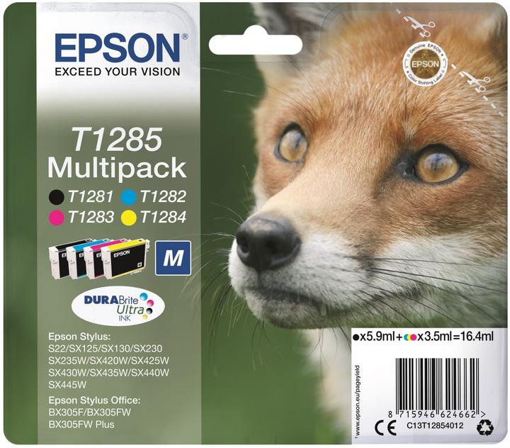 Produktbild Epson T1285 DuraBrite Ultra Multipack (M, BK, Y, C)