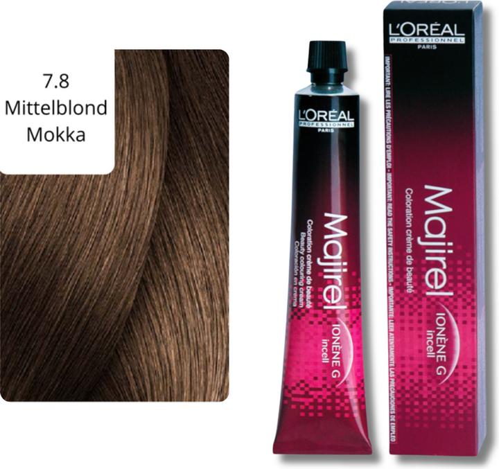 Actual product image L'Oréal Professionnel Majirel hair color (7.8 Medium blonde mocha)