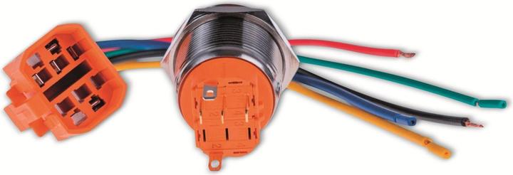 Immagine prodotto Joy-it BUTTON22A-M-RD Interruttore a pulsante 250 V/AC 3 A 1 x On/Off IK10, IP67 momentaneo 1 pz.
