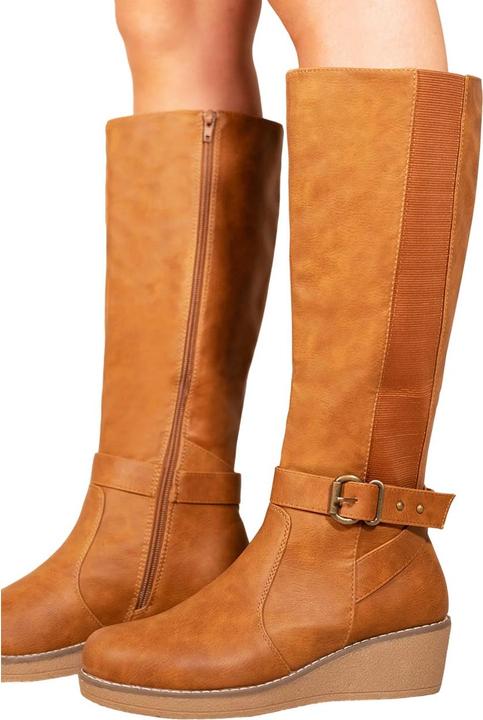 Actual product image Where's That From Womens/Ladies Ayleen Wedge Knee-High Boots (37)