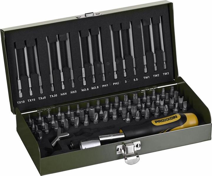 Produktbild Proxxon Super-Sicherheits- und Spezialbitsatz (Kreuz Phillips PH M2, Innensechsrund TX M20, Innensechsrund TX M7, Innensechsrund TX M25, Tri-Wing M2, Tri-Wing M3, Tri-Wing M5, Innensechsrund TX M9, Kreuz Phillips PH M1, Innensechsrund TX M15, Innensechsrund TX M5, Kreuz Phillips PH M0, Innensechsrund TX M30, Innensechsrund TX M27)