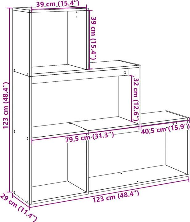 Actual product image VidaXL Room divider (123 x 29 x 123 cm)