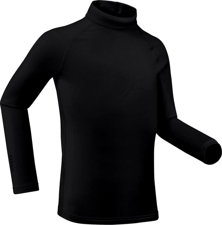 Wedze Skiunterwäsche Funktionsshirt Kinder - BL 500 schwarz (128)