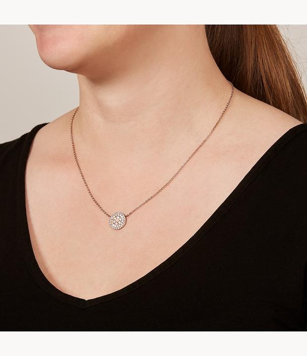 Produktbild Fossil Pearl Disc Pendant (Edelstahl, 50 cm)