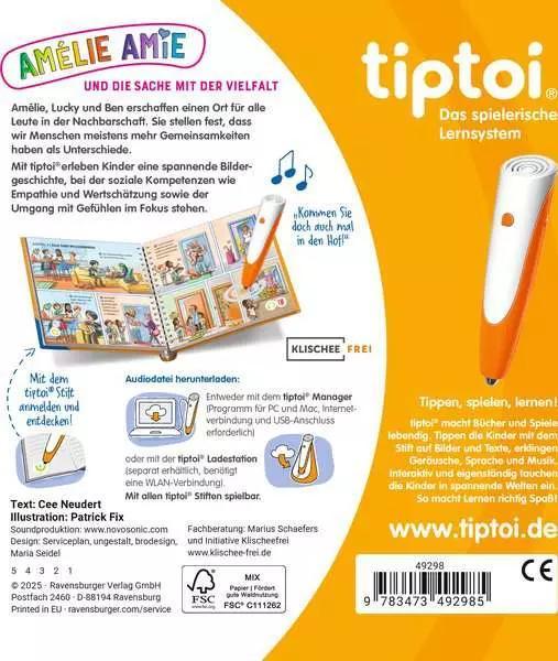 Produktbild tiptoi Amélie Amie und die Sache mit der Vielfalt (Deutsch, Patrick Fix, Cee Neudert, 2025)