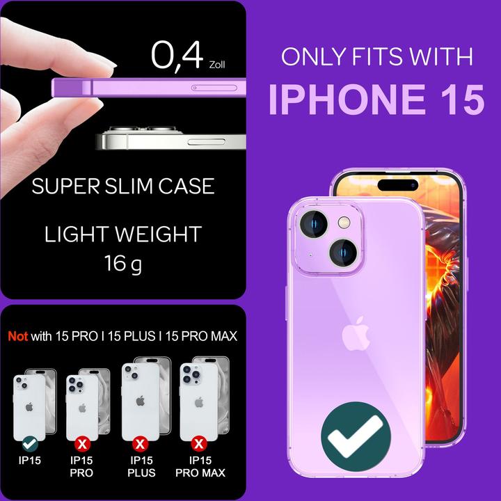 Image du produit Nalia Transparent Transparent Neon Silicone Cover (Apple iPhone 15)