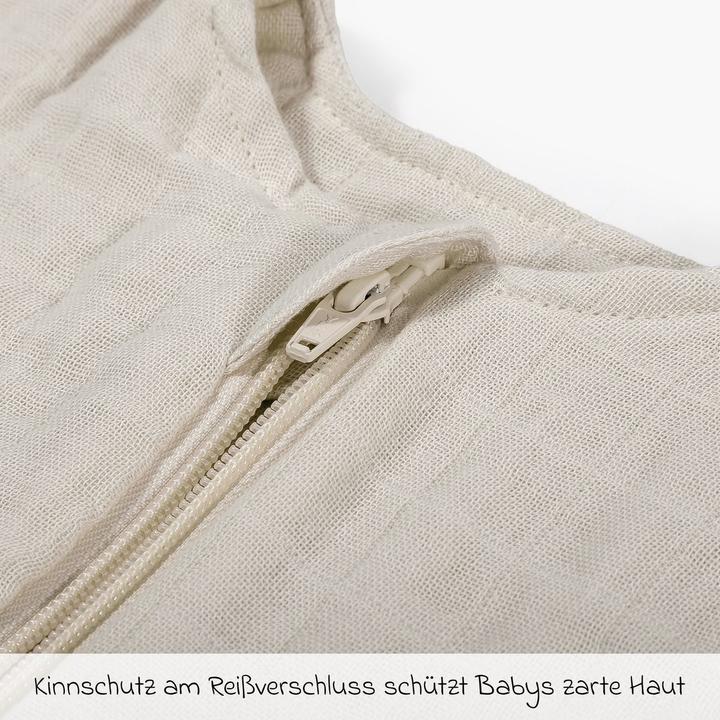 Actual product image Makian Schlafsäcke Musselin-Schlafsack - Beige - Gr. 60 cm (110 cm, 1.0 TOG, Summer)