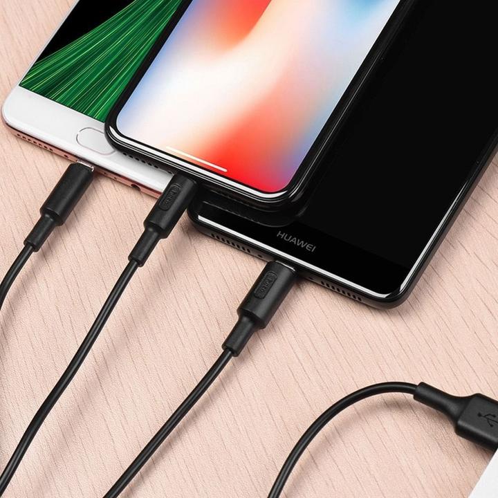 Image du produit Hoco Lightning / USB-C / MicroUSB Soarer X25 noir (1 m, USB 3.0)