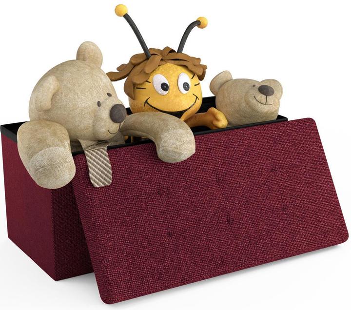 Produktbild Intirilife Sitzbank 76x38x38 cm in KIRSCH ROT (76 cm)