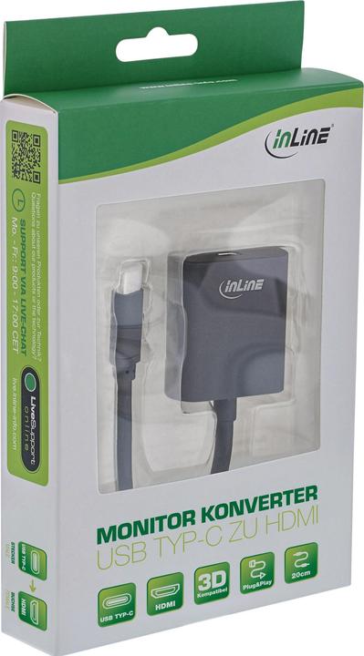 Produktbild InLine USB Display Konverter (HDMI, 20 cm)