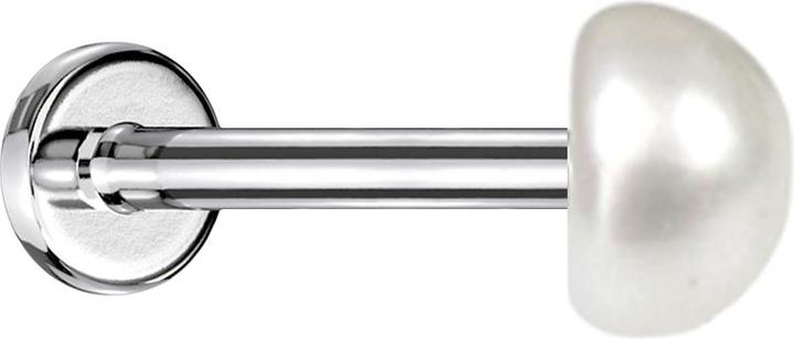 Star Piercing Micro Labret Innengewinde silber Perle (ohne Messing, Organisch, Chirurgenstahl 316L)