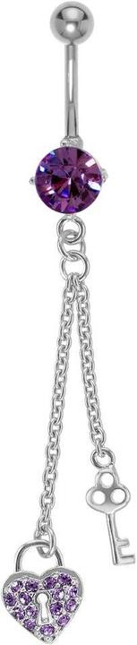 Bijouteria Bauchpiercing (Edelstahl, Kristall, Messing)