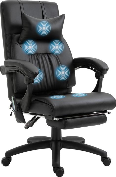 Produktbild Vinsetto Bürostuhl Massagesessel, zeitgenössisches Design, nüchtern und elegant