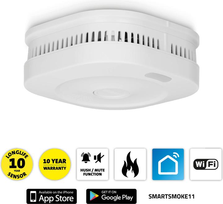 Actual product image Alecto Smoke detector Smartsmoke11 white