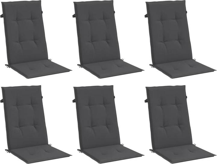 Actual product image VidaXL High-back cushions 6 pcs. fabric (120 x 50 x 4 cm)