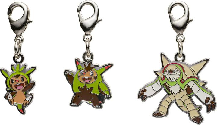 Pokémon Pokemon Center - Chespin, Quilladin, Chesnaught Schlüsselanhänger - 3 Stück