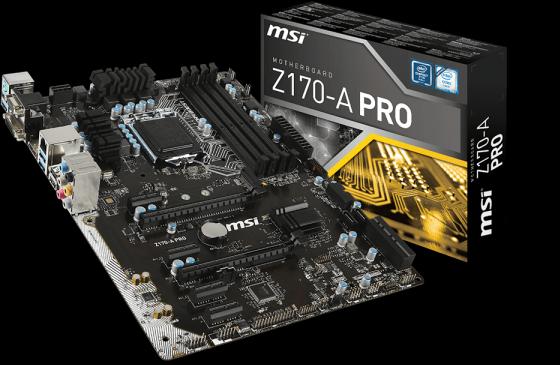 Actual product image MSI Z170-A Pro (LGA 1151, Intel Z170, ATX)