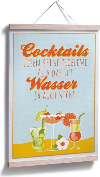 Produktbild Trenddeko Cocktails lösen keine Probleme... (70 x 100 cm)