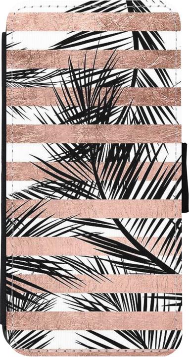 Produktbild PhoneLook Hülle Wallet schwarz Palm trees gold stripes (Apple iPhone 11)