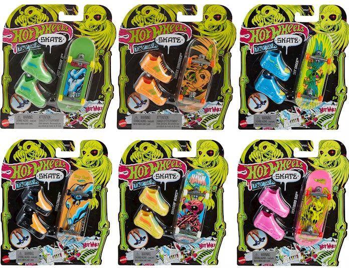 Produktbild Hot Wheels HW Skate Neon Bones TH Fingerboard + Shoe Asst (WMT)
