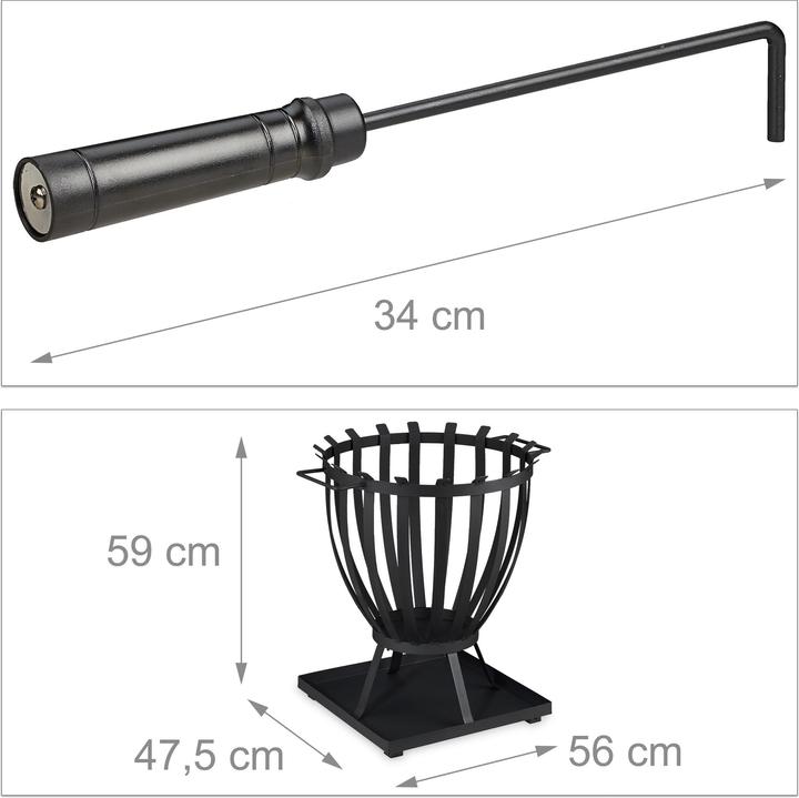 Produktbild Relaxdays Feuerkorb (56 cm)