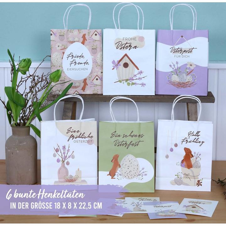 Actual product image Papierdrachen XXL Easter gift bags (Gift bag, 6 x)