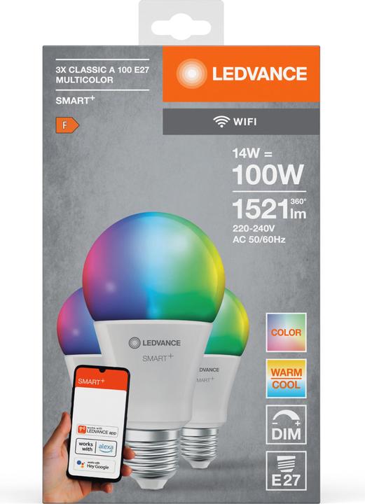 Produktbild Ledvance Classic (E27, 14 W, 1521 lm, 3 x, F)