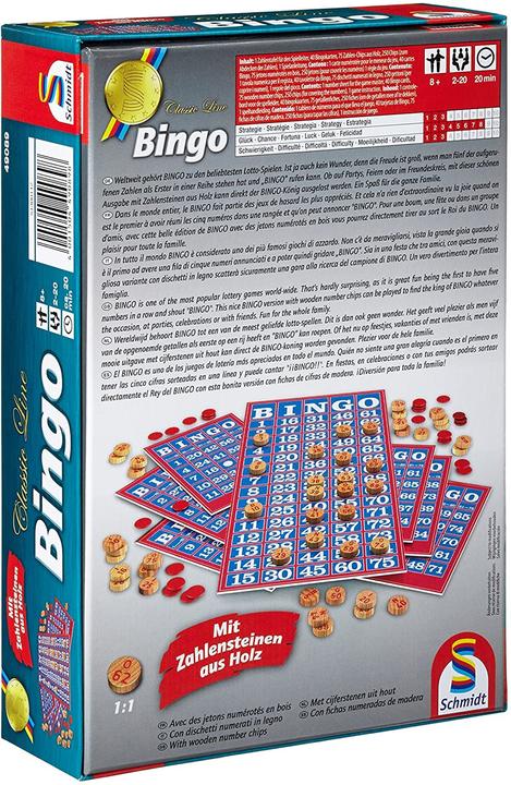Produktbild Schmidt Spiele Bingo (Italienisch, Englisch, Spanisch, Französisch, Deutsch)