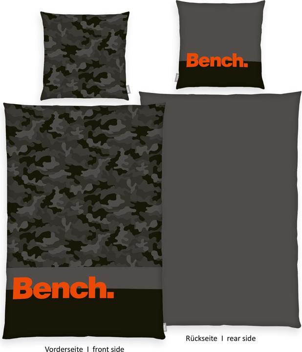 Produktbild Herding Klaus GmbH Bettwäschegarnitur Bench Camouflage Anthrazit (Duvetbezug, 160 x 210 cm)
