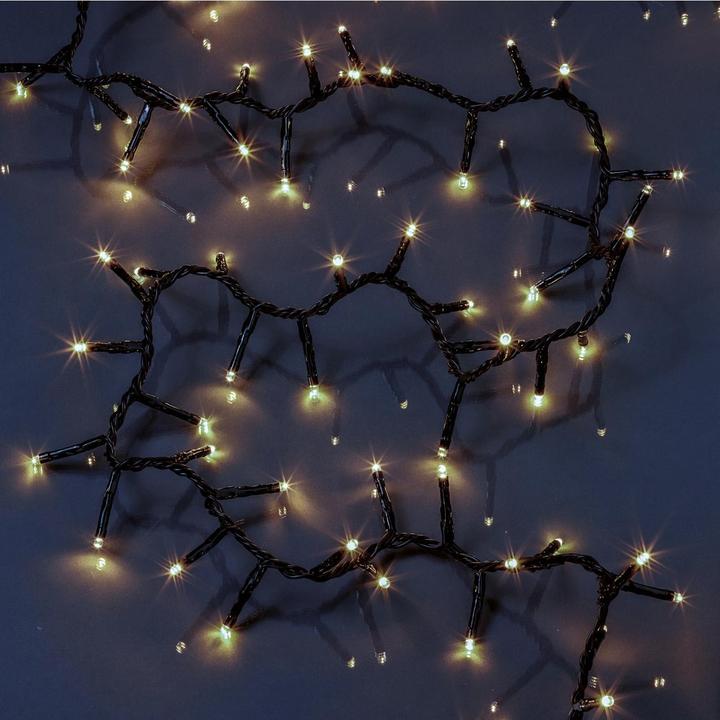 Produktbild Hellum Led Lichterkette aussen Cluster I 15,98m 800 LED Cluster Lichterkette warmweiss mit Timer I Str (20.98 m)